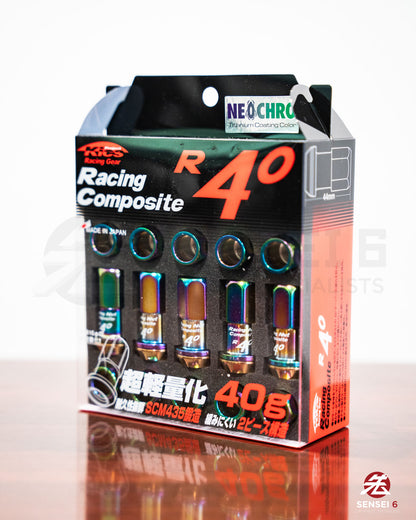 [IN STOCK] Project Kics R40 Lug Nut Set (20pcs) / M12x1.50 / Neo Chrome
