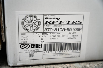 Enkei RPF1RS / 18x9.5 +12, 18x10.5 +10 / 5x114.3 / F1 Silver