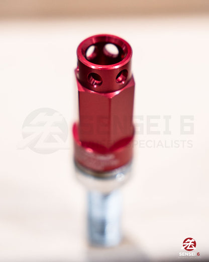 [IN STOCK] Project Kics Leggdura Racing Bolt M14 Ball Seat Bolt & Lock Set ZS44 (16 + 4 pcs) / M14x1.50 / Red (USED)