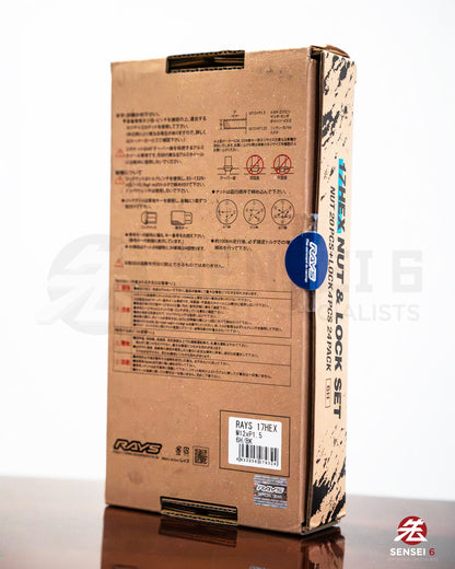 [IN STOCK] Rays 17Hex L31 Lock & Lug Set (20 + 4pcs) / M12x1.50 / Black