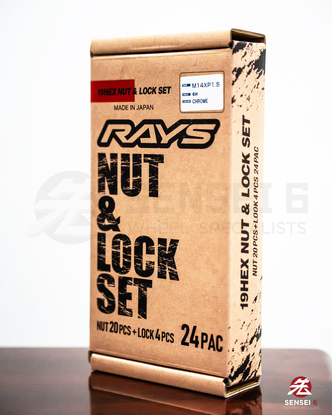 [IN STOCK] Rays 19Hex L31 Lock & Nut Set (20 + 4pcs) / M14x1.50 / Chrome
