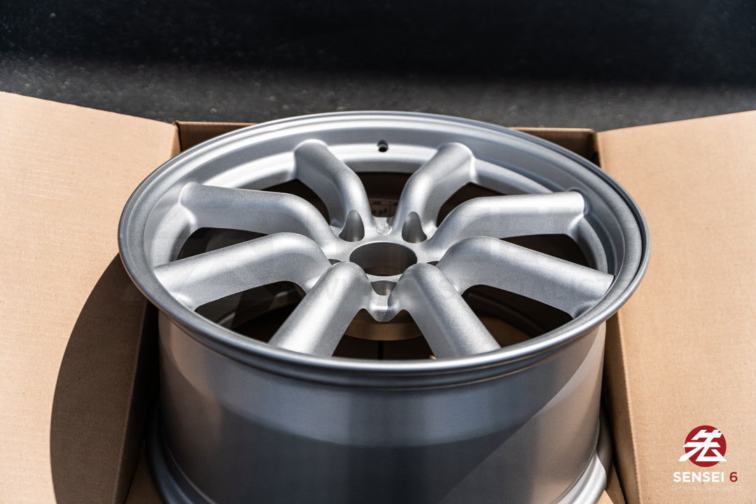 Ruedas RS Watanabe F8 de 19" (usadas) / 19x9,5 +30, 19x10,5 +25 / 5x114,3 / Plateado metalizado 