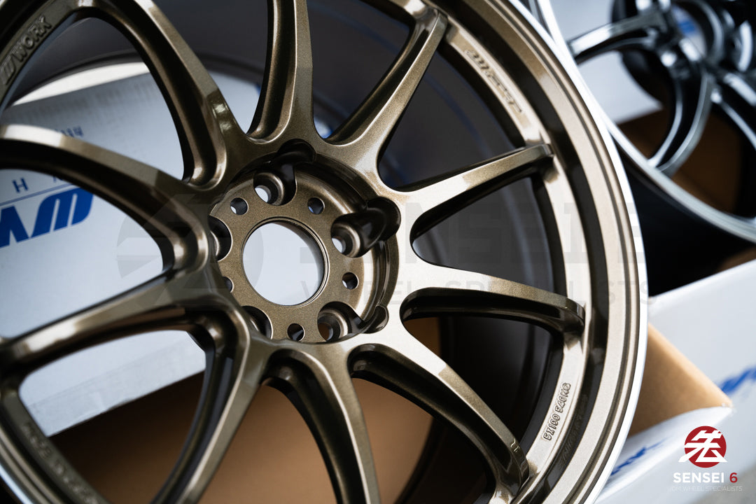 Work Wheels Emotion ZR10 18x8.5 +38 Titanium Diamond Lip Cut