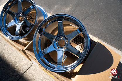 Volk TE37SL / 19x9.5 +22, 19x10.5 +35 / 5x112 / Chrome