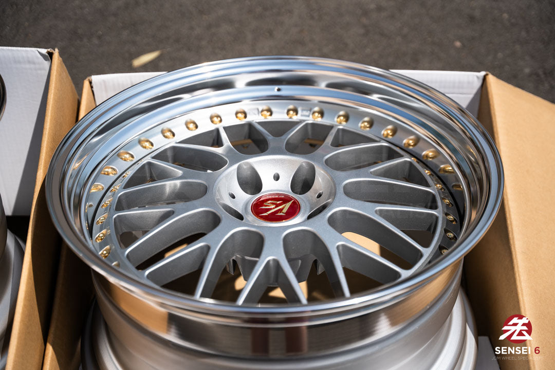 Trabajo VS-XX [Labio escalonado] / 19x9,5 -3, 19x10,5 +1 / 5x114,3 / Gris claro plateado