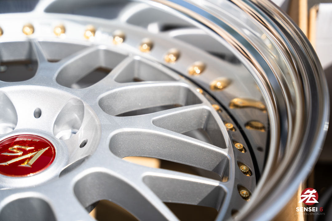 Trabajo VS-XX [Labio escalonado] / 19x9,5 -3, 19x10,5 +1 / 5x114,3 / Gris claro plateado