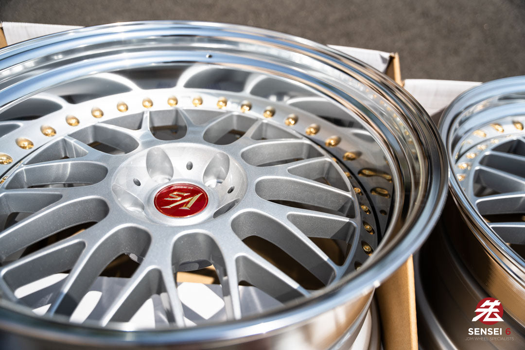 Trabajo VS-XX [Labio escalonado] / 19x9,5 -3, 19x10,5 +1 / 5x114,3 / Gris claro plateado