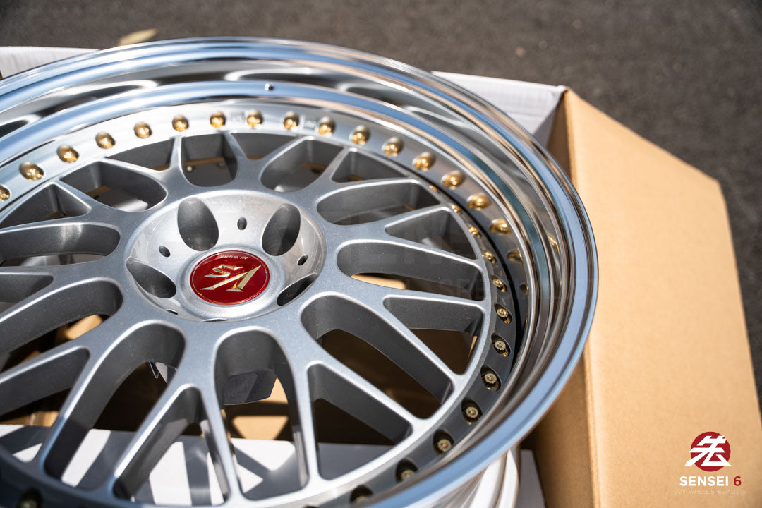 Trabajo VS-XX [Labio escalonado] / 19x9,5 -3, 19x10,5 +1 / 5x114,3 / Gris claro plateado