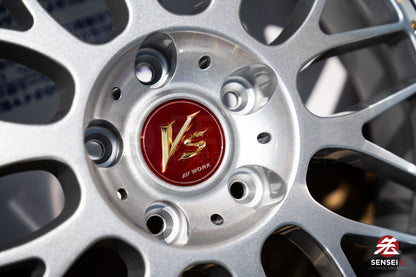 Trabajo VS-XX [Labio escalonado] / 19x9,5 -3, 19x10,5 +1 / 5x114,3 / Gris claro plateado