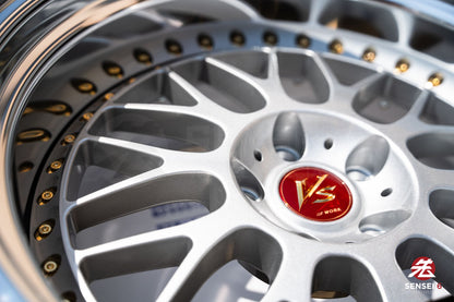 Trabajo VS-XX [Labio escalonado] / 19x9,5 -3, 19x10,5 +1 / 5x114,3 / Gris claro plateado