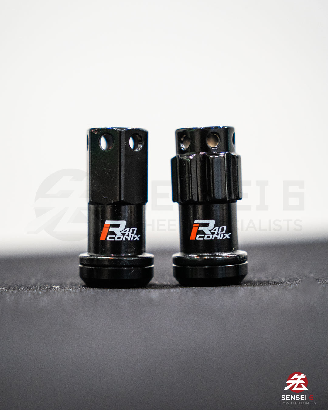 [SOLD OUT] Project Kics R40 iCONIX M14 Ball Seat Lock & Nut Set (16 + 4 pcs) / M14x1.50 / Black