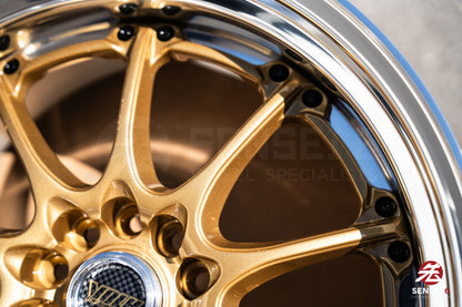 18" Volk GT-N [Step Lip] (Used Wheels) / 5x114.3 / 18x9.5 +18 / Gold