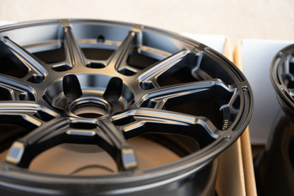 AME Galerna Refino / 18x9.5 +38 / 5x114.3 / Negro Mate
