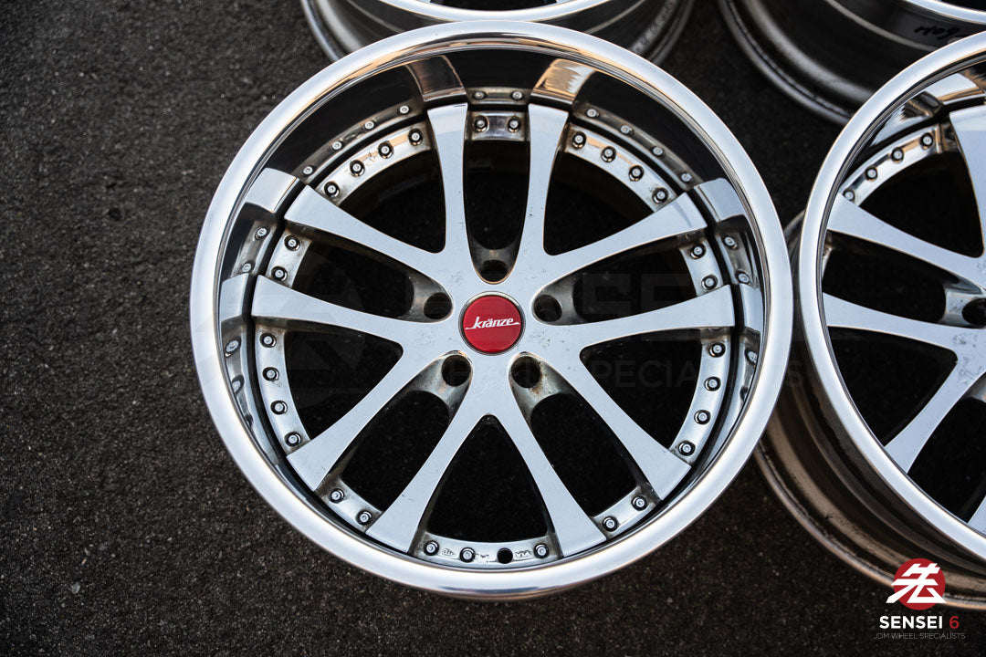 19" Weds Kranze LXZ (Used Wheels) / 5x114.3 / 19x9.5 +22, 19x11.5 -16 / Chrome