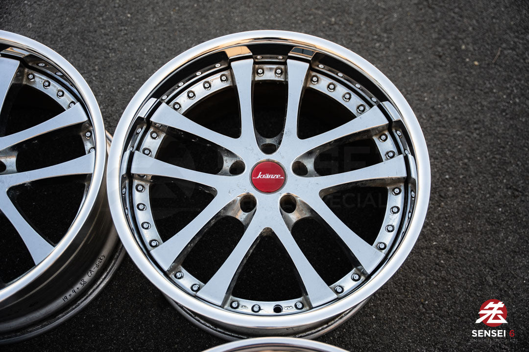 19" Weds Kranze LXZ (Used Wheels) / 5x114.3 / 19x9.5 +22, 19x11.5 -16 / Chrome