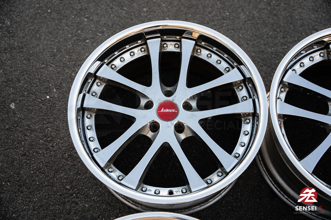 19" Weds Kranze LXZ (Used Wheels) / 5x114.3 / 19x9.5 +22, 19x11.5 -16 / Chrome