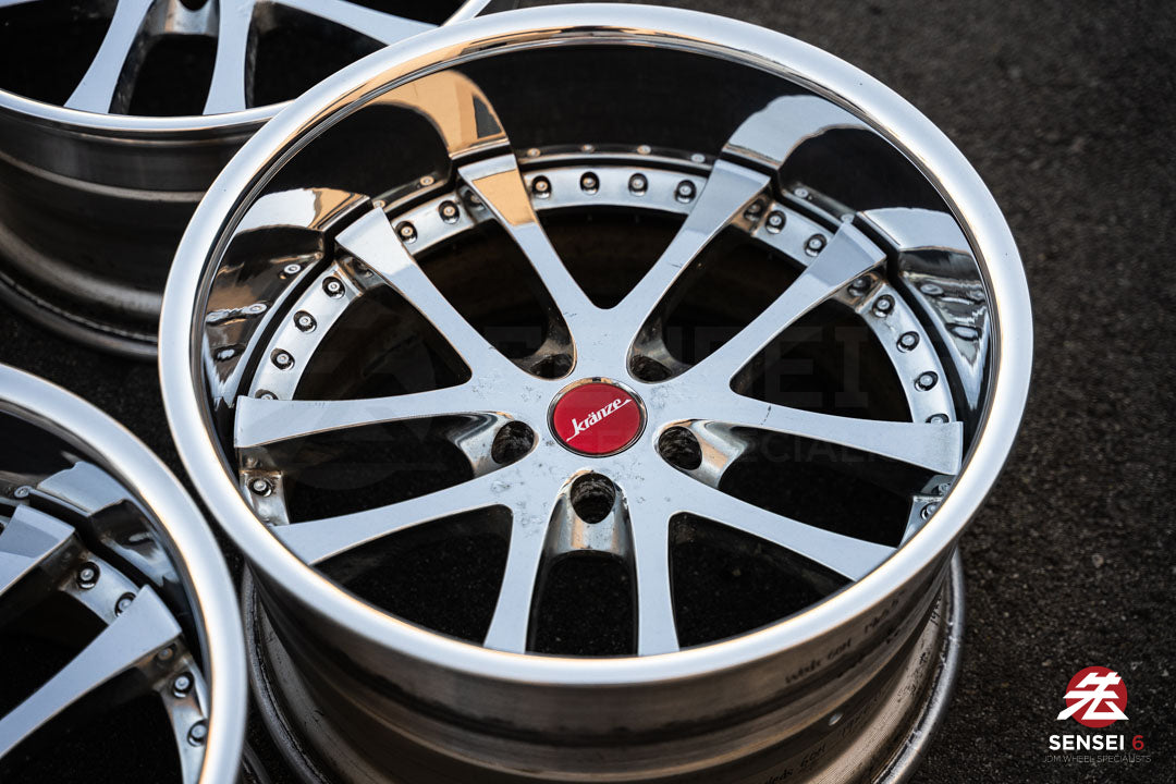 19" Weds Kranze LXZ (Used Wheels) / 5x114.3 / 19x9.5 +22, 19x11.5 -16 / Chrome