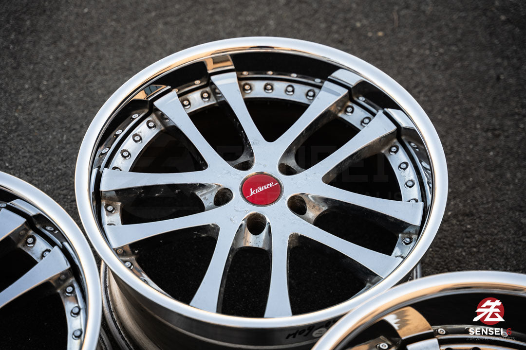 19" Weds Kranze LXZ (Used Wheels) / 5x114.3 / 19x9.5 +22, 19x11.5 -16 / Chrome