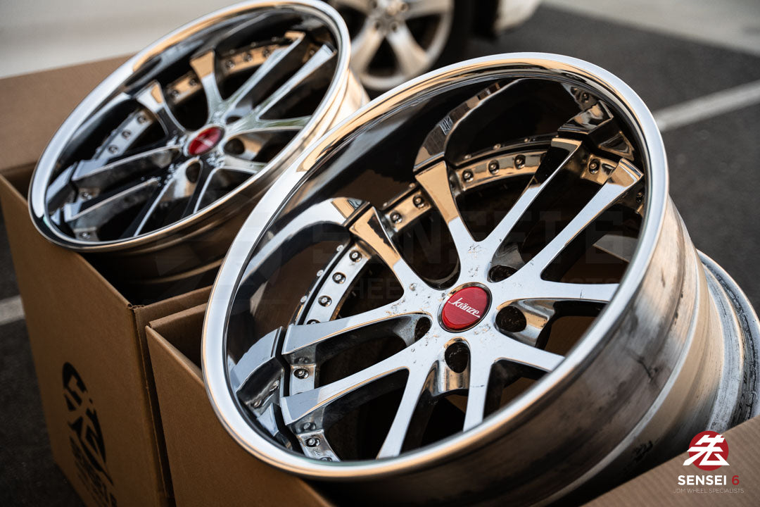19" Weds Kranze LXZ (Used Wheels) / 5x114.3 / 19x9.5 +22, 19x11.5 -16 / Chrome