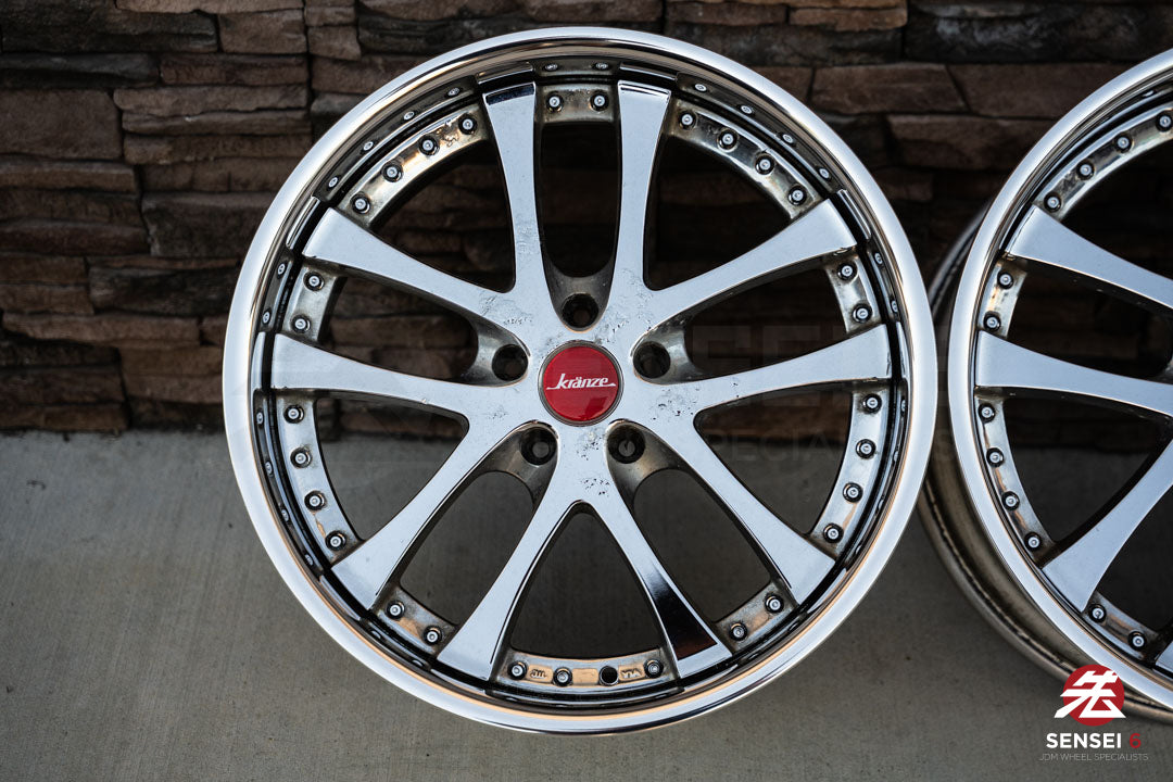 19" Weds Kranze LXZ (Used Wheels) / 5x114.3 / 19x9.5 +22, 19x11.5 -16 / Chrome