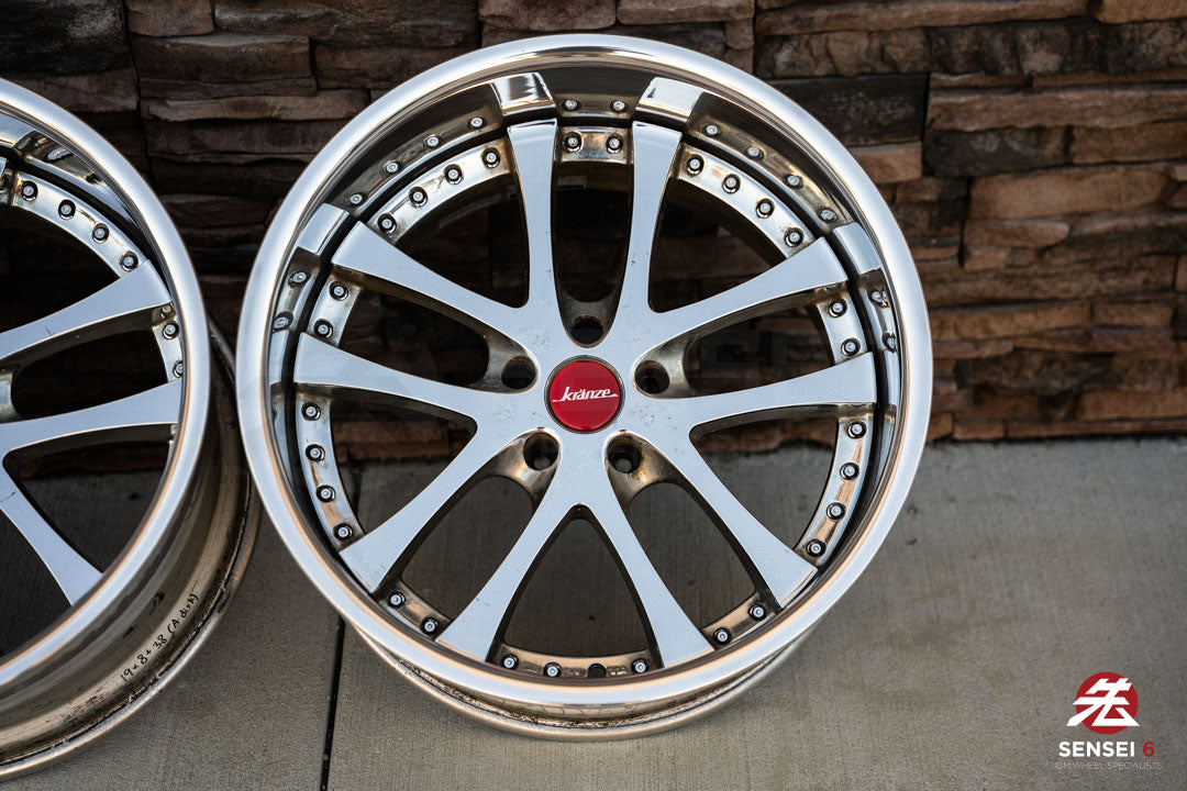 19" Weds Kranze LXZ (Used Wheels) / 5x114.3 / 19x9.5 +22, 19x11.5 -16 / Chrome