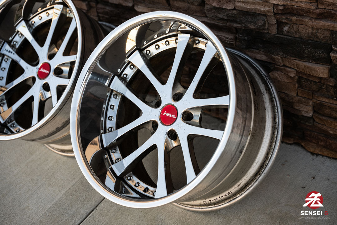 19" Weds Kranze LXZ (Used Wheels) / 5x114.3 / 19x9.5 +22, 19x11.5 -16 / Chrome