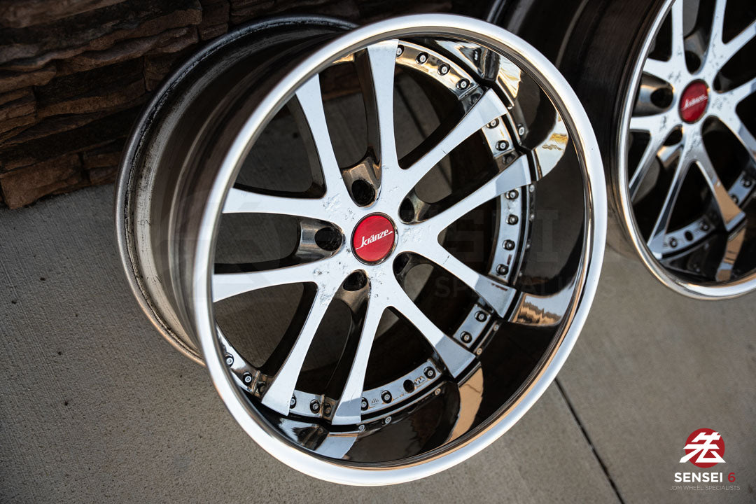 19" Weds Kranze LXZ (Used Wheels) / 5x114.3 / 19x9.5 +22, 19x11.5 -16 / Chrome