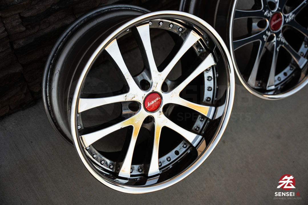 19" Weds Kranze LXZ (Used Wheels) / 5x114.3 / 19x9.5 +22, 19x11.5 -16 / Chrome