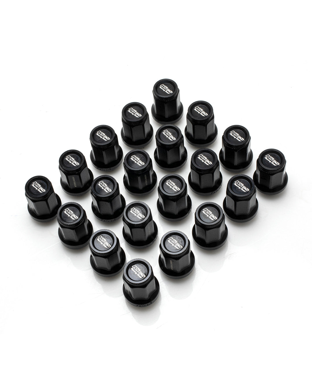 [IN STOCK] Project Kics Kyokugen Nut Set w/ Aluminum Cap (20pcs) / M12x1.50 / Black + Black Cap