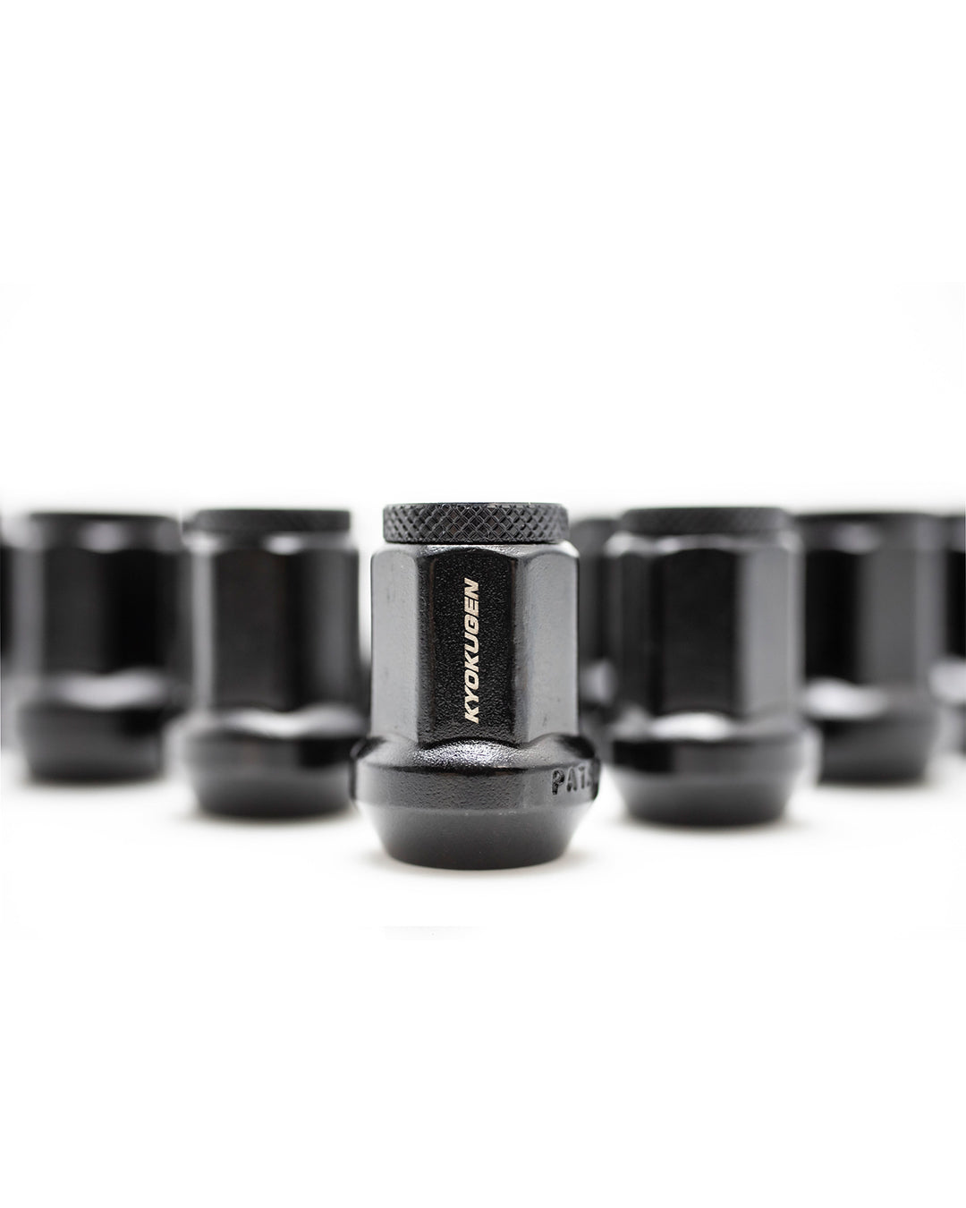 [IN STOCK] Project Kics Kyokugen Nut Set w/ Aluminum Cap (20pcs) / M12x1.50 / Black + Black Cap