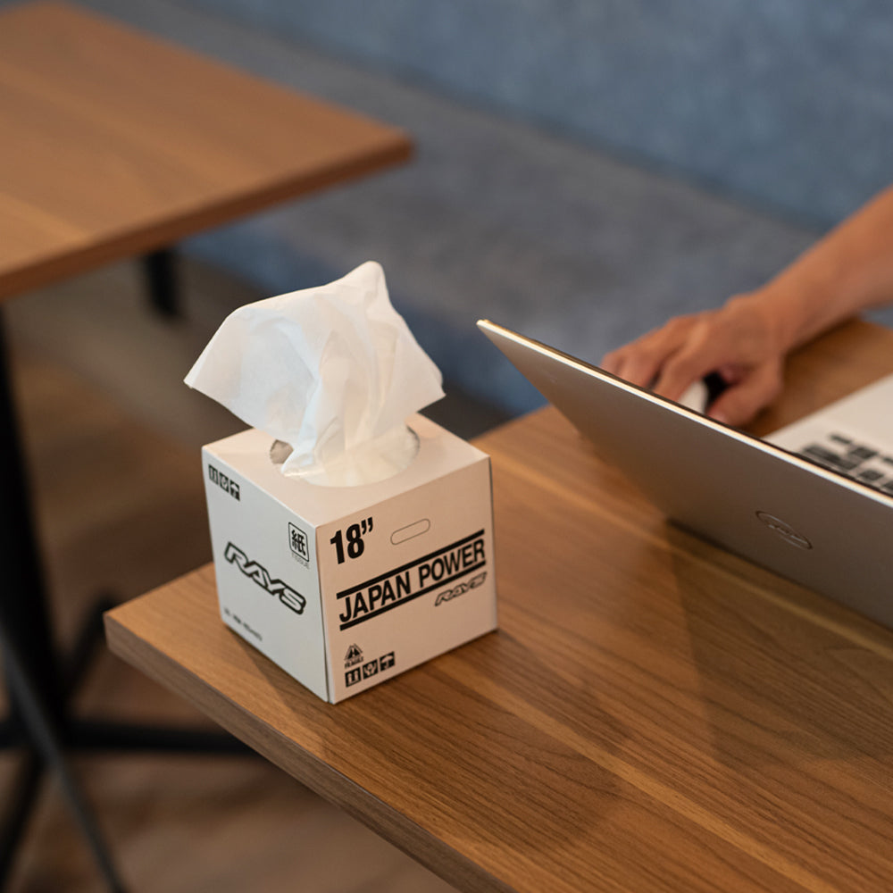 Rays Wheel Package Tissue Box 24S Ivory